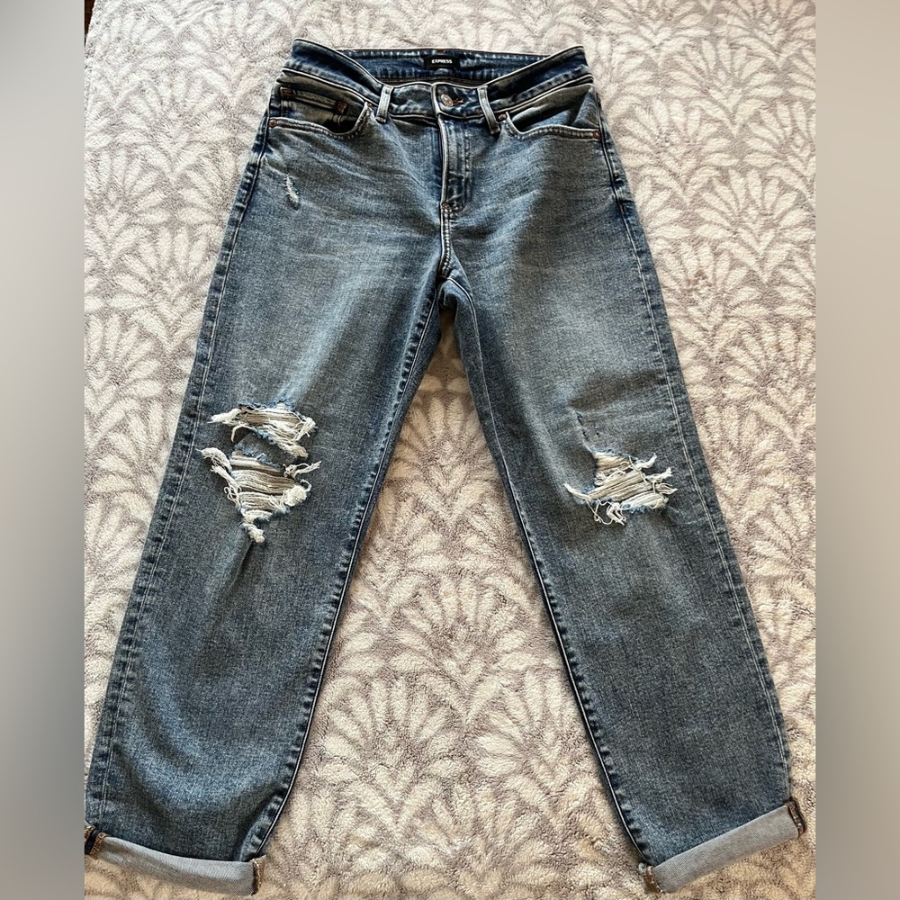 Express Dark Blue boyfriend Jeans